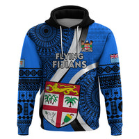 Fiji Rugby Hoodie World Cup 2023 Go Champions Fijian Tapa Blue Version LT14 Pullover Hoodie Blue - Polynesian Pride