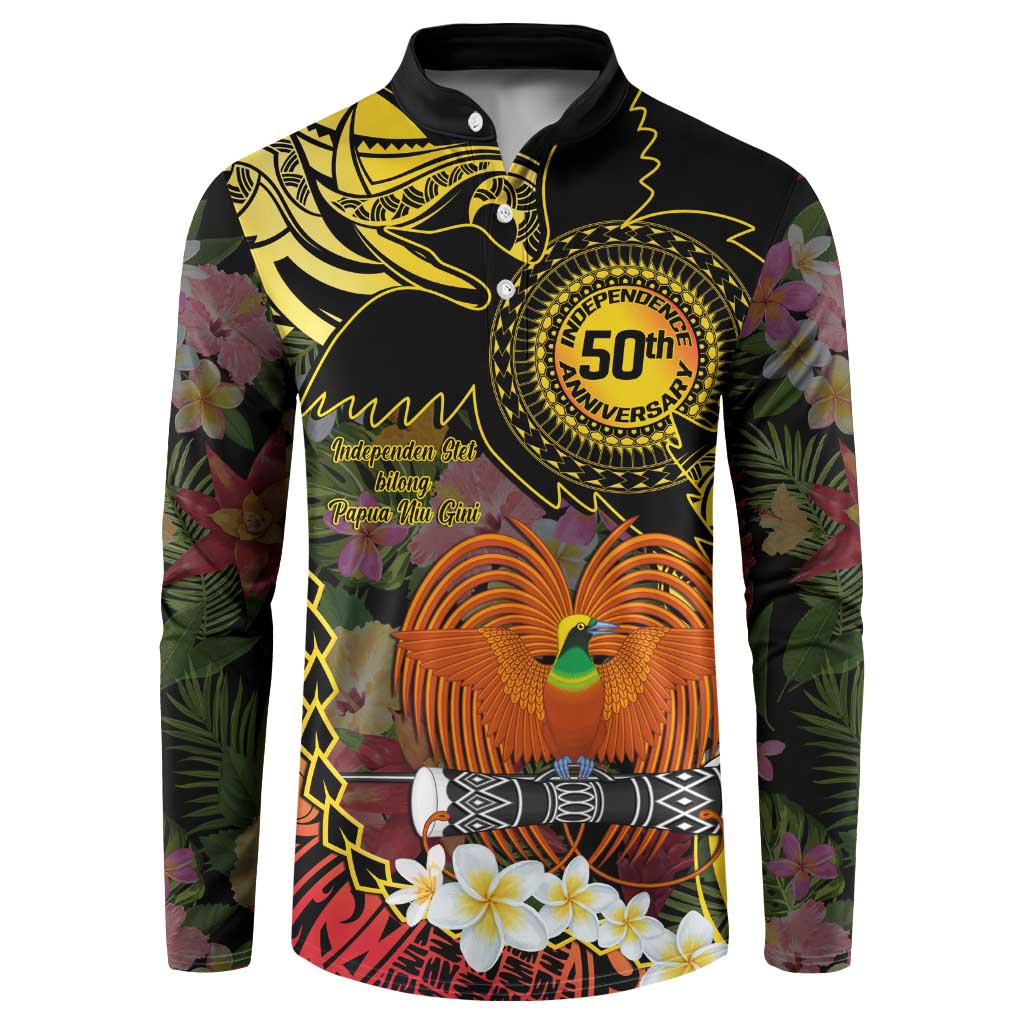 Papua New Guinea 50th Independence Anniversary Button Sweatshirt Independen Stet bilong Papua Niu Gini LT14