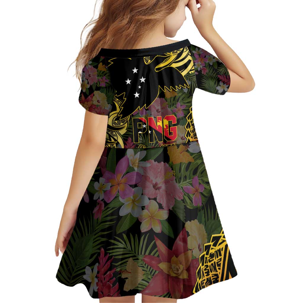 Papua New Guinea 50th Independence Anniversary Family Matching Off Shoulder Short Dress and Hawaiian Shirt Independen Stet bilong Papua Niu Gini LT14 - Polynesian Pride