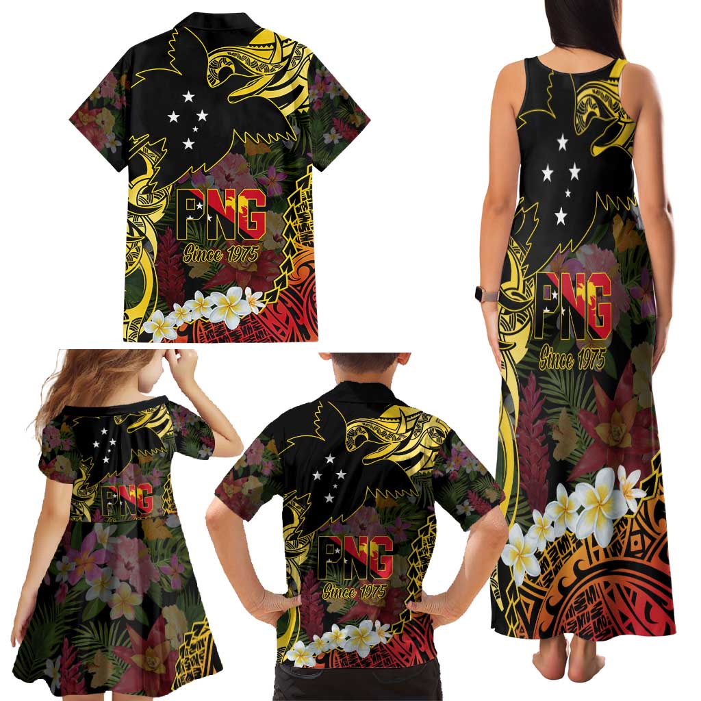 Papua New Guinea 50th Independence Anniversary Family Matching Tank Maxi Dress and Hawaiian Shirt Independen Stet bilong Papua Niu Gini LT14 - Polynesian Pride