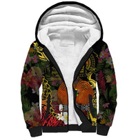 Papua New Guinea 50th Independence Anniversary Sherpa Hoodie Independen Stet bilong Papua Niu Gini LT14 Unisex Black - Polynesian Pride