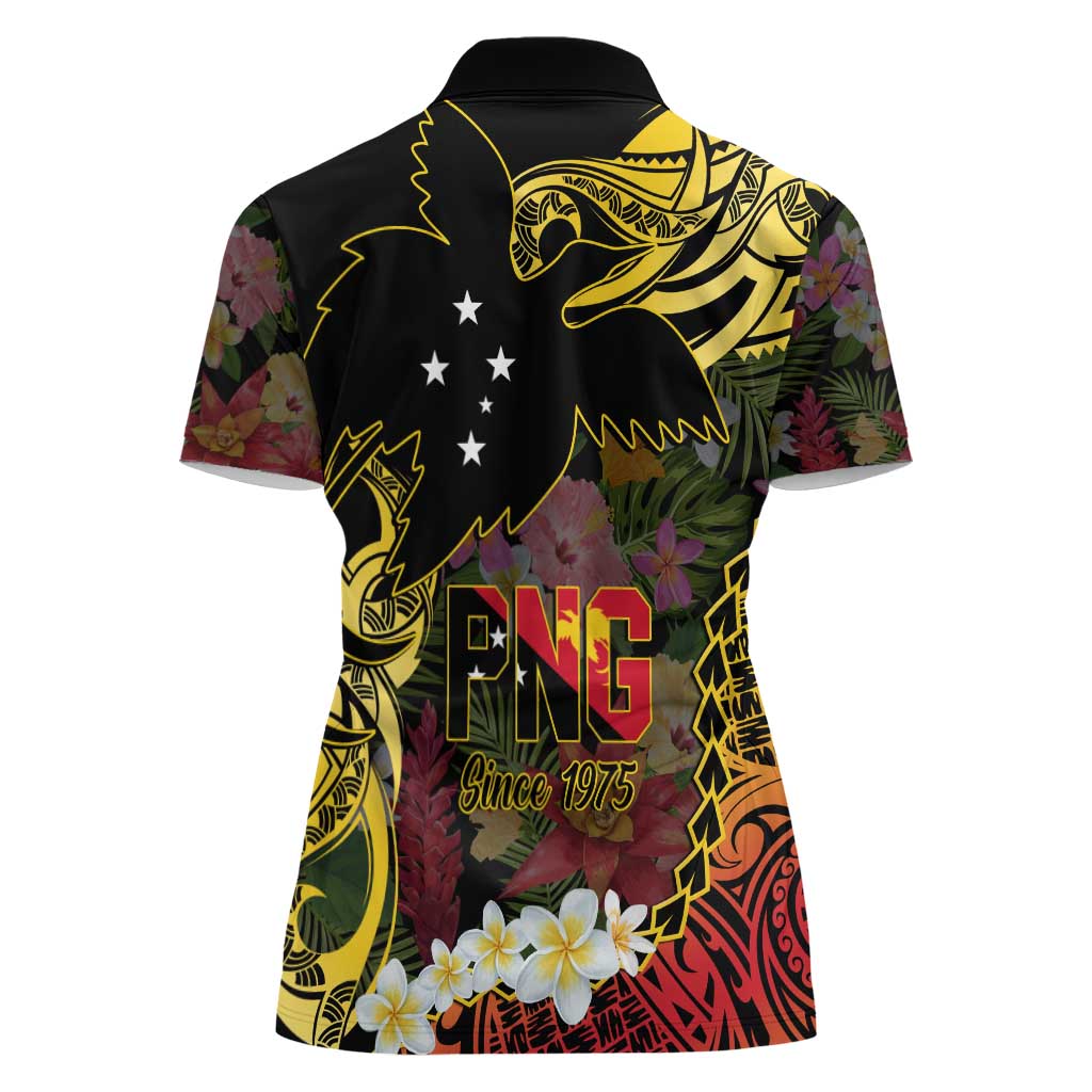 Papua New Guinea 50th Independence Anniversary Women Polo Shirt Independen Stet bilong Papua Niu Gini LT14 - Polynesian Pride
