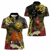 Papua New Guinea 50th Independence Anniversary Women Polo Shirt Independen Stet bilong Papua Niu Gini LT14 - Polynesian Pride