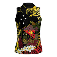 Papua New Guinea 50th Independence Anniversary Women Sleeveless Polo Shirt Independen Stet bilong Papua Niu Gini LT14 - Polynesian Pride