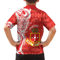 Personalised Kolisi Tonga Family Matching Summer Maxi Dress and Hawaiian Shirt Mate Maa Tonga Ngatu Pattern - Polynesian Pride