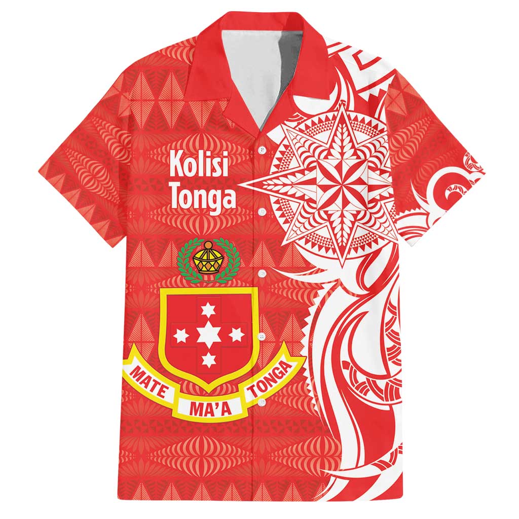 Personalised Kolisi Tonga Family Matching Summer Maxi Dress and Hawaiian Shirt Mate Maa Tonga Ngatu Pattern - Polynesian Pride