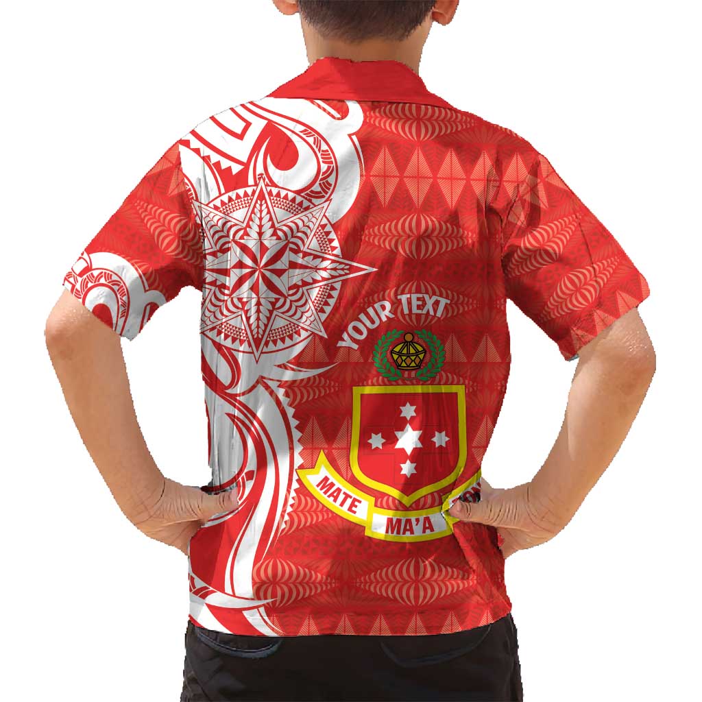Personalised Kolisi Tonga Family Matching Tank Maxi Dress and Hawaiian Shirt Mate Maa Tonga Ngatu Pattern - Polynesian Pride