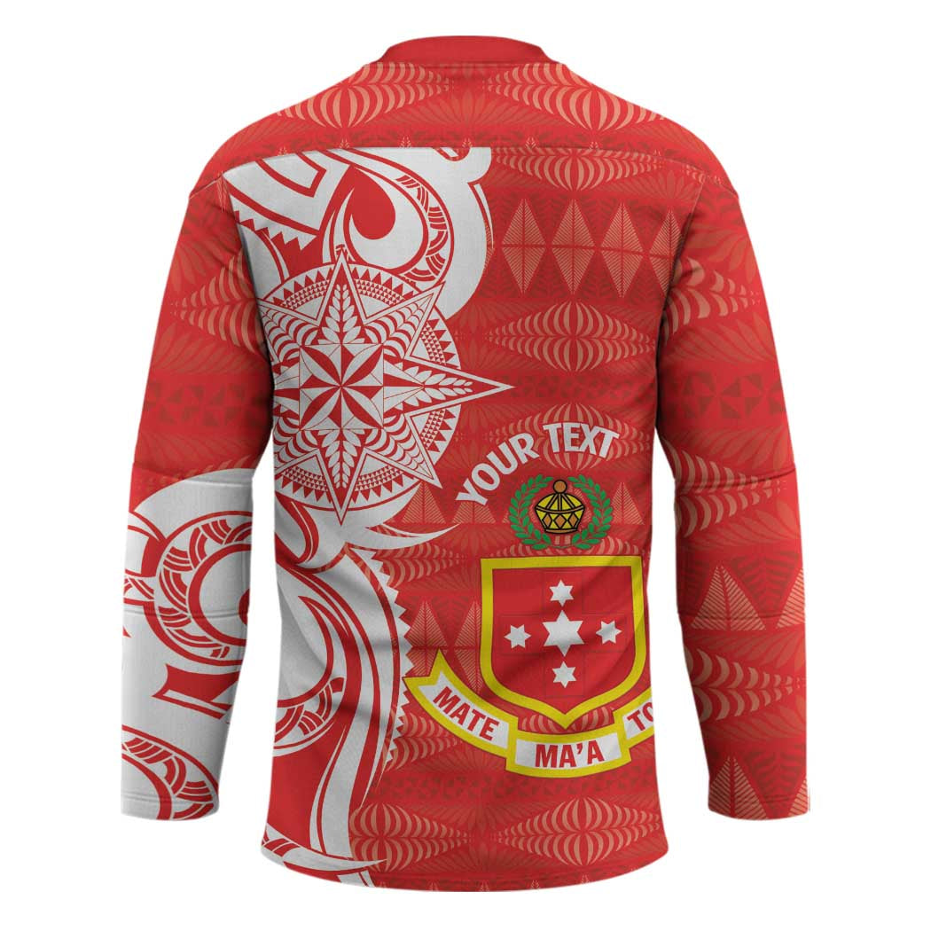 Personalised Kolisi Tonga Hockey Jersey Mate Maa Tonga Ngatu Pattern - Polynesian Pride
