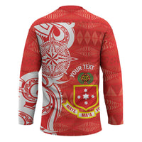 Personalised Kolisi Tonga Hockey Jersey Mate Maa Tonga Ngatu Pattern - Polynesian Pride