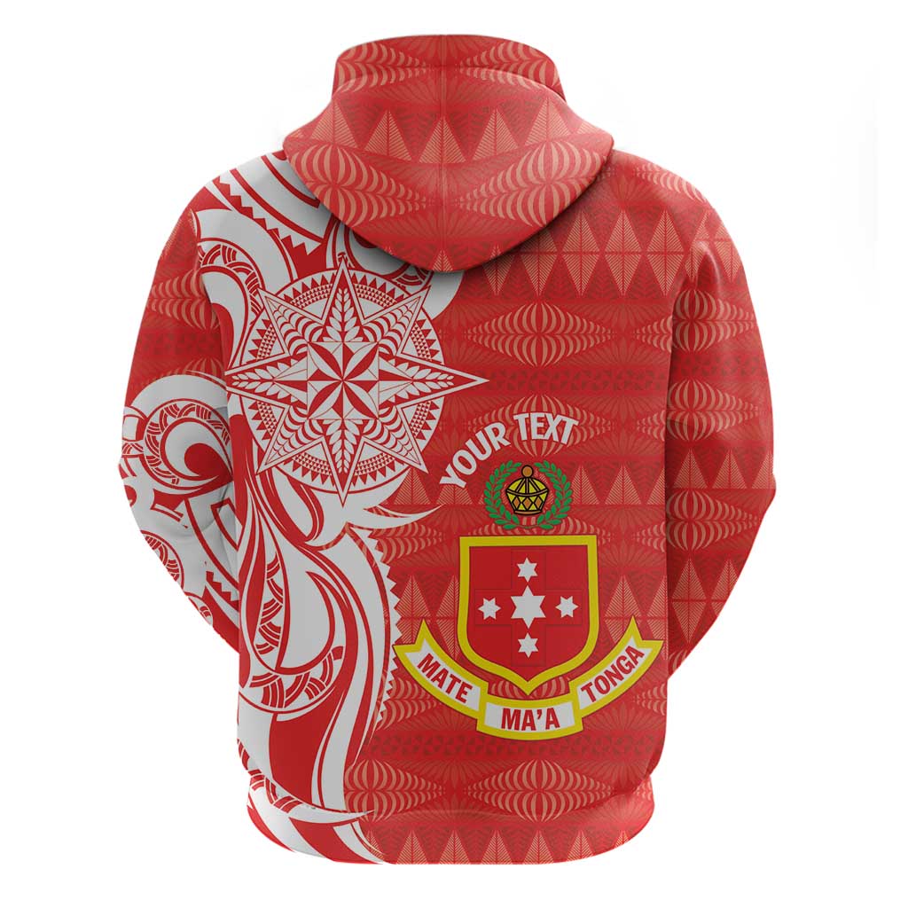 Personalised Kolisi Tonga Hoodie Mate Maa Tonga Ngatu Pattern - Polynesian Pride