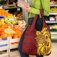 Personalised Tonga High School Grocery Bag THS Tongan Ngatu Pattern - Polynesian Pride