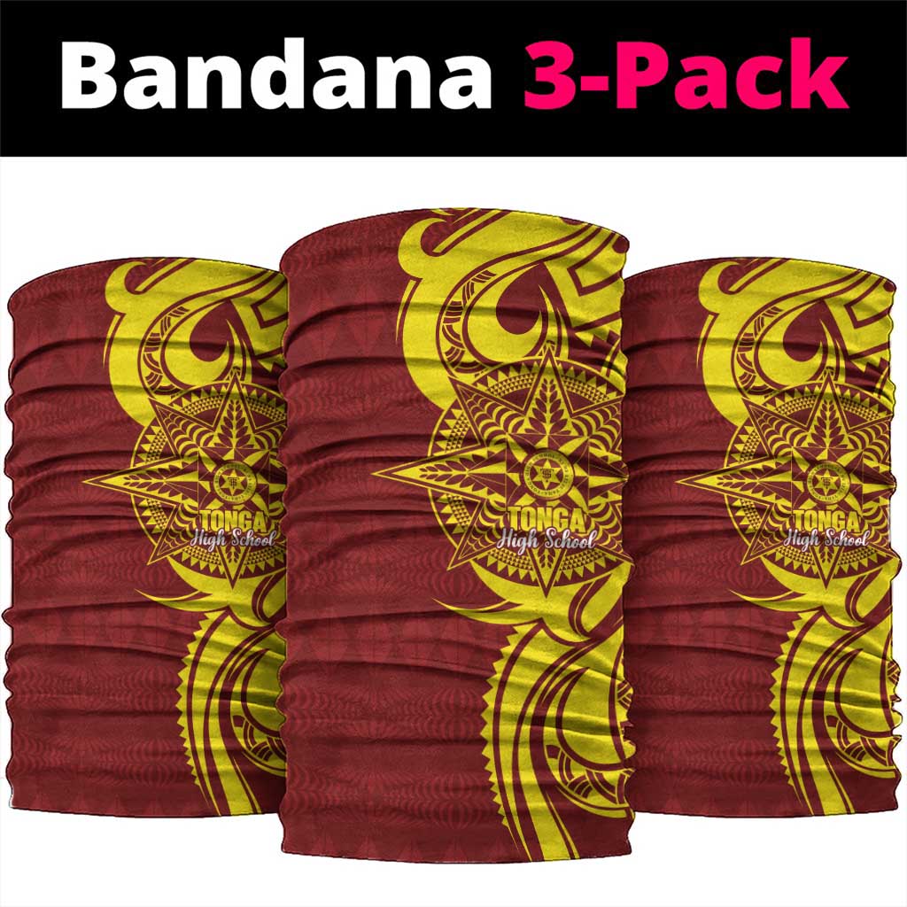 Personalised Tonga High School Neck Gaiter THS Tongan Ngatu Pattern - Polynesian Pride