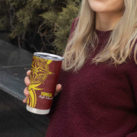 Personalised Tonga High School Tumbler Cup THS Tongan Ngatu Pattern - Polynesian Pride