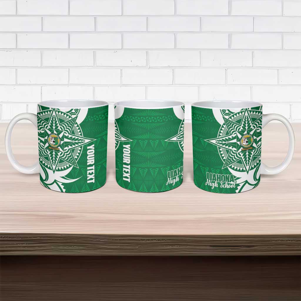 Personalised Liahona - Saineha High School Ceramic Mug Tongan Ngatu Pattern - Polynesian Pride