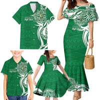 Personalised Liahona - Saineha High School Family Matching Mermaid Dress and Hawaiian Shirt Tongan Ngatu Pattern LT14 - Polynesian Pride