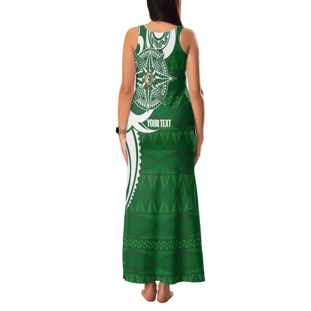 Personalised Liahona - Saineha High School Tank Maxi Dress Tongan Ngatu Pattern LT14 - Polynesian Pride