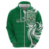 Personalised Liahona - Saineha High School Zip Hoodie Tongan Ngatu Pattern LT14 - Polynesian Pride