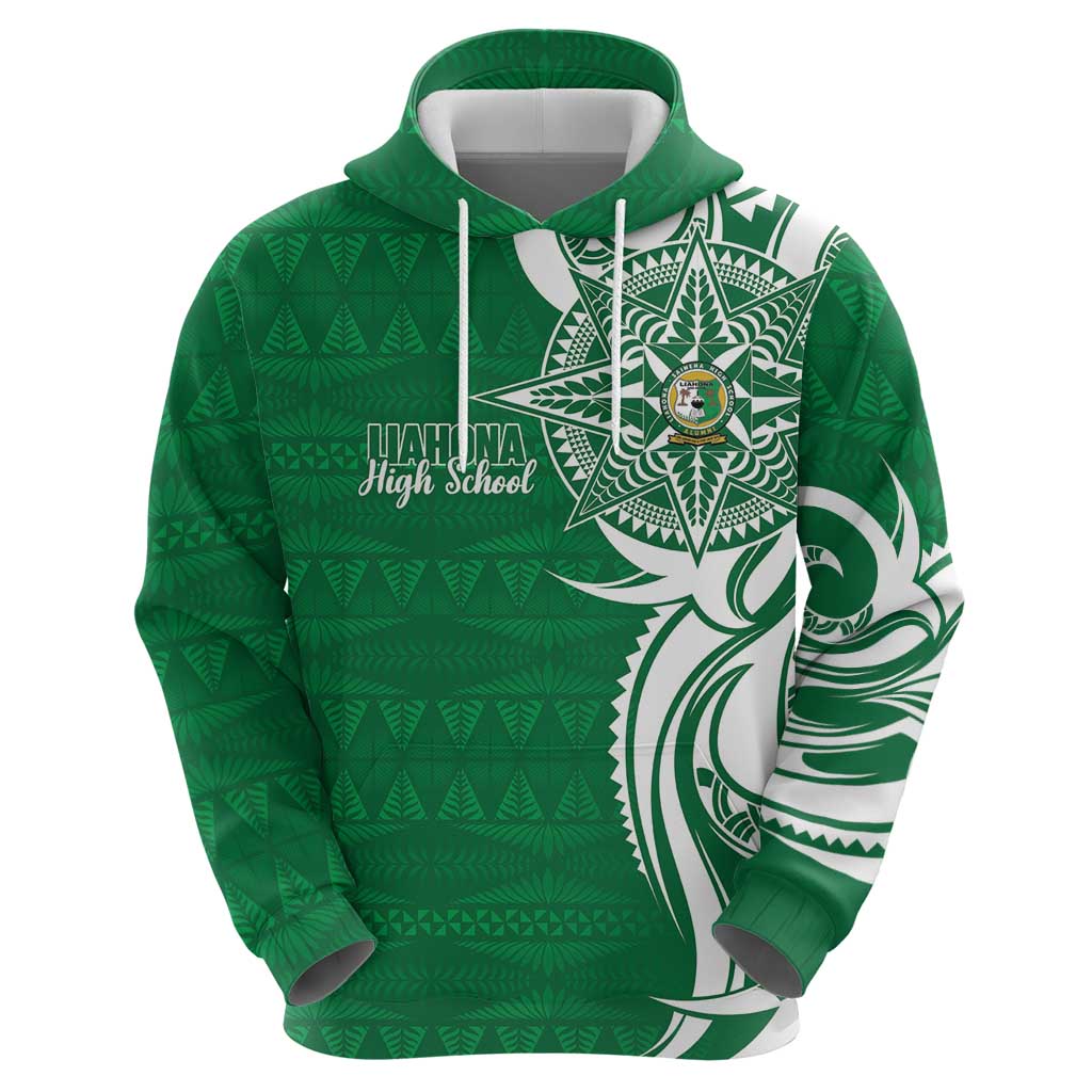 Personalised Liahona - Saineha High School Zip Hoodie Tongan Ngatu Pattern LT14 - Polynesian Pride