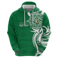 Personalised Liahona - Saineha High School Zip Hoodie Tongan Ngatu Pattern LT14 - Polynesian Pride