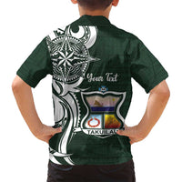 Personalised Tonga Takuilau College Family Matching Long Sleeve Bodycon Dress and Hawaiian Shirt Est 1975 Tongan Ngatu Pattern LT14 - Polynesian Pride