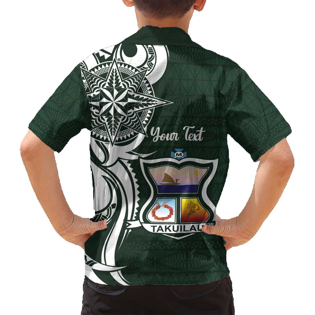 Personalised Tonga Takuilau College Family Matching Tank Maxi Dress and Hawaiian Shirt Est 1975 Tongan Ngatu Pattern LT14 - Polynesian Pride