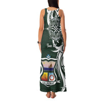 Personalised Tonga Takuilau College Family Matching Tank Maxi Dress and Hawaiian Shirt Est 1975 Tongan Ngatu Pattern LT14 - Polynesian Pride