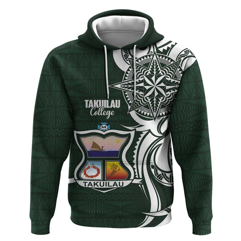 Personalised Tonga Takuilau College Hoodie Est 1975 Tongan Ngatu Pattern - Polynesian Pride