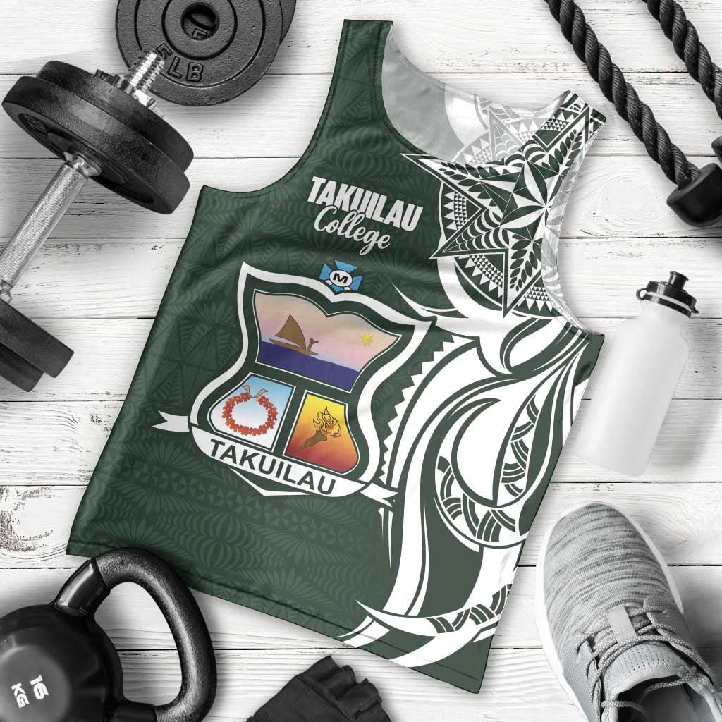 Personalised Tonga Takuilau College Men Tank Top Est 1975 Tongan Ngatu Pattern LT14 - Polynesian Pride