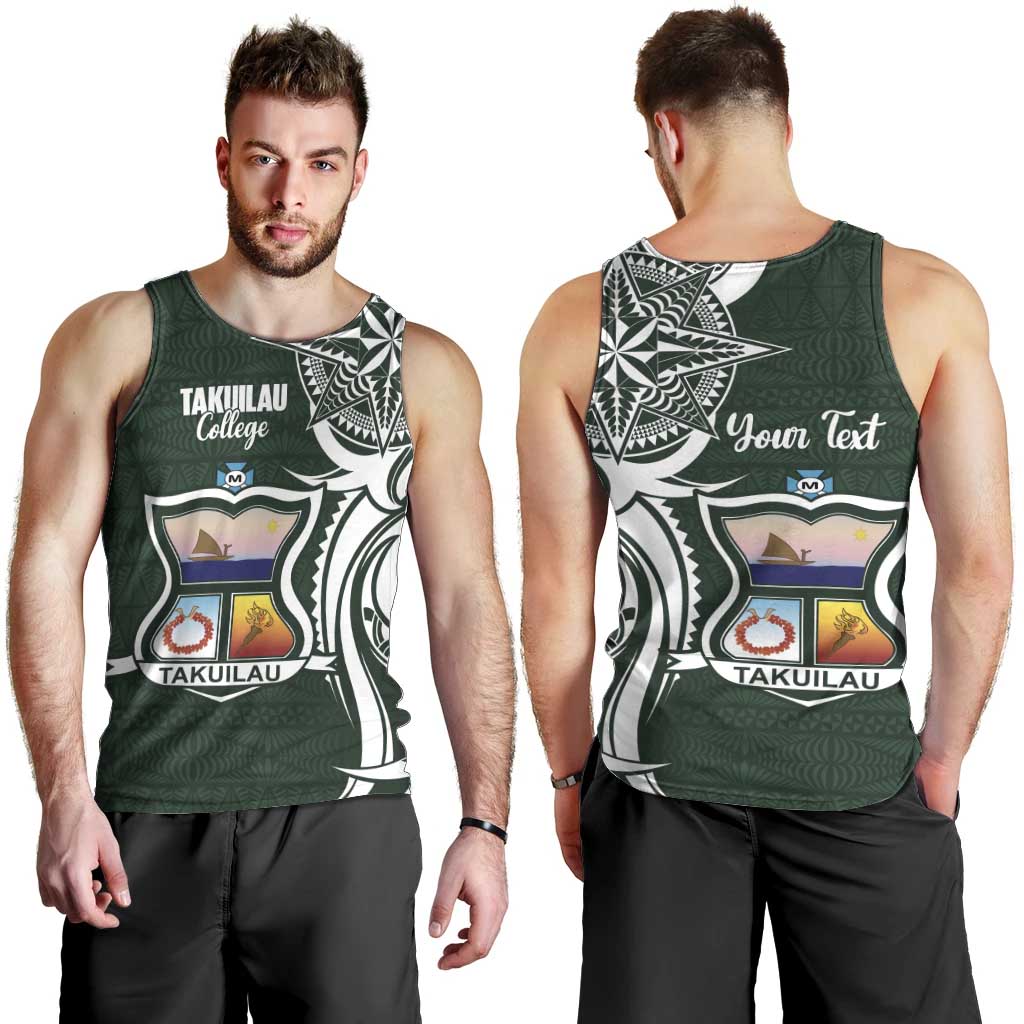 Personalised Tonga Takuilau College Men Tank Top Est 1975 Tongan Ngatu Pattern LT14 - Polynesian Pride