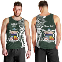 Personalised Tonga Takuilau College Men Tank Top Est 1975 Tongan Ngatu Pattern LT14 - Polynesian Pride