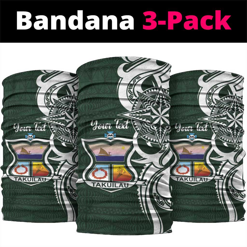 Personalised Tonga Takuilau College Neck Gaiter Est 1975 Tongan Ngatu Pattern LT14 package One Size: 25*50cm Green - Polynesian Pride
