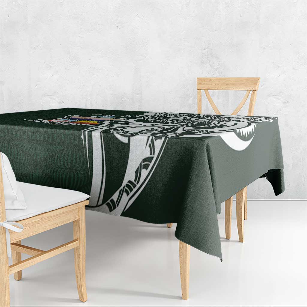 Personalised Tonga Takuilau College Tablecloth Est 1975 Tongan Ngatu Pattern - Polynesian Pride