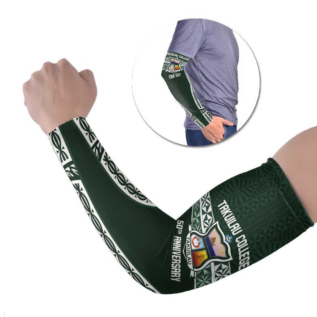 Personalised Tonga Takuilau College Arm Sleeves 50th Anniversary Ngatu Kupesi - Polynesian Pride