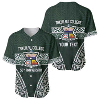 Personalised Tonga Takuilau College Baseball Jersey 50th Anniversary Ngatu Kupesi LT14 - Polynesian Pride