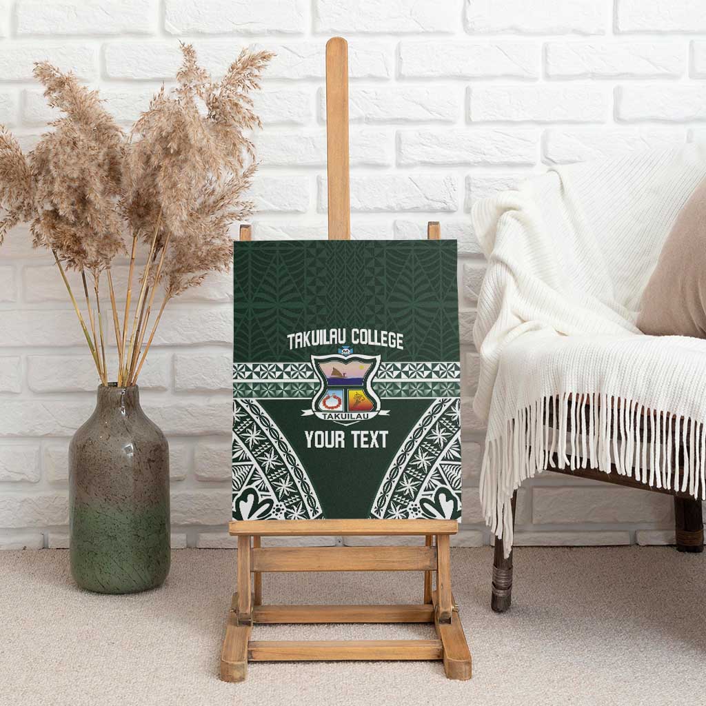 Personalised Tonga Takuilau College Canvas Wall Art 50th Anniversary Ngatu Kupesi - Polynesian Pride