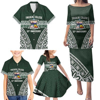 Personalised Tonga Takuilau College Family Matching Puletasi and Hawaiian Shirt 50th Anniversary Ngatu Kupesi LT14 - Polynesian Pride