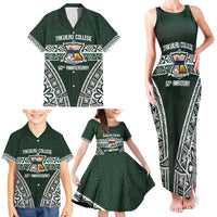 Personalised Tonga Takuilau College Family Matching Tank Maxi Dress and Hawaiian Shirt 50th Anniversary Ngatu Kupesi LT14 - Polynesian Pride