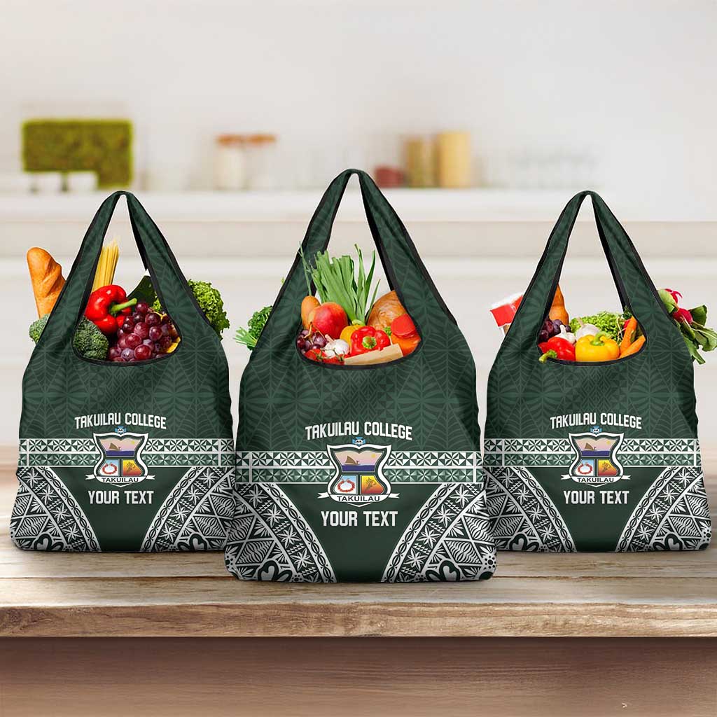 Personalised Tonga Takuilau College Grocery Bag 50th Anniversary Ngatu Kupesi - Polynesian Pride