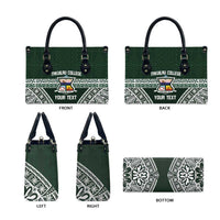 Personalised Tonga Takuilau College Leather Bag 50th Anniversary Ngatu Kupesi - Polynesian Pride
