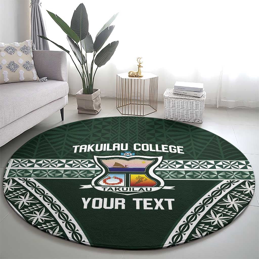 Personalised Tonga Takuilau College Round Carpet 50th Anniversary Ngatu Kupesi LT14 - Polynesian Pride