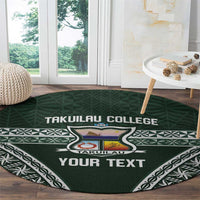 Personalised Tonga Takuilau College Round Carpet 50th Anniversary Ngatu Kupesi LT14 - Polynesian Pride