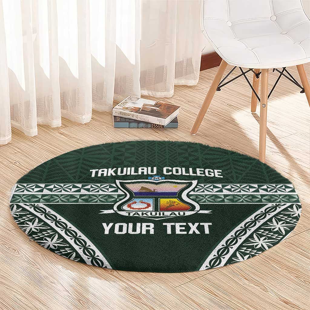 Personalised Tonga Takuilau College Round Carpet 50th Anniversary Ngatu Kupesi LT14 - Polynesian Pride