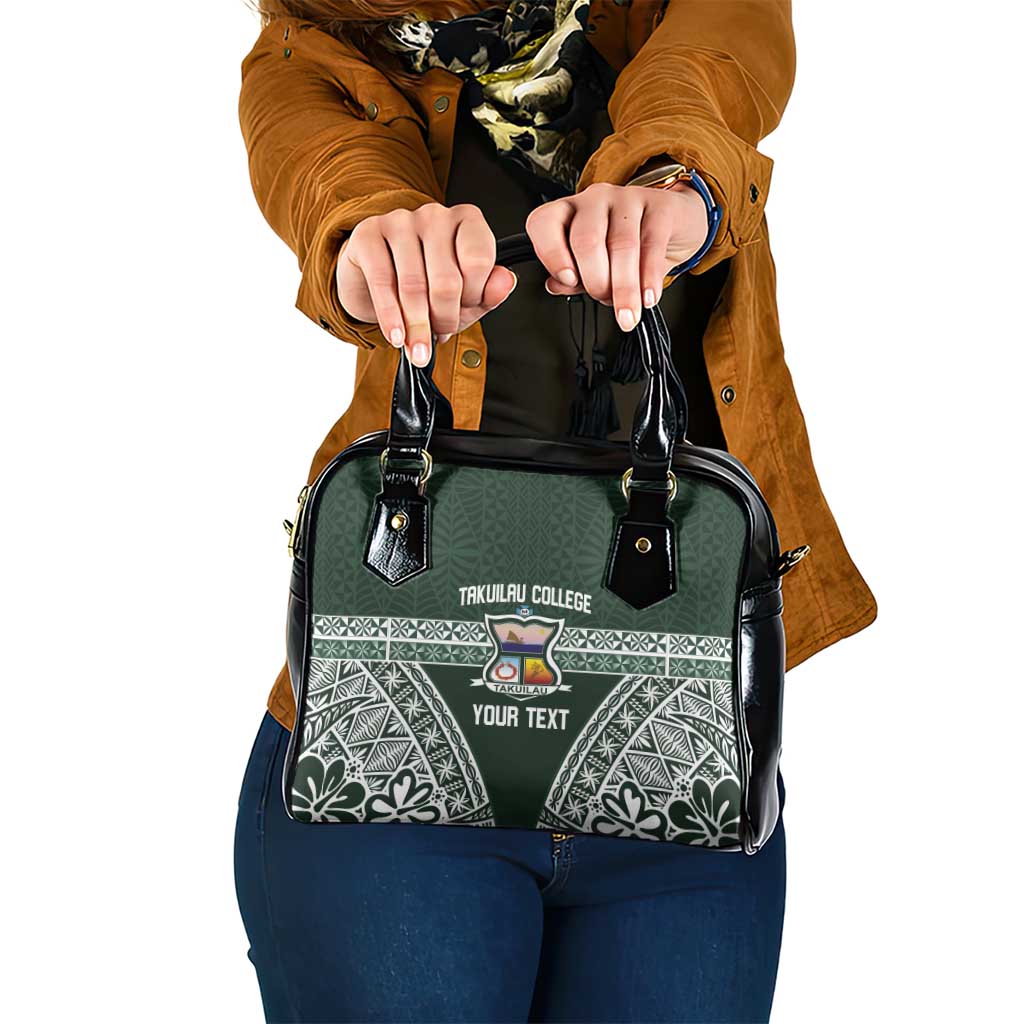 Personalised Tonga Takuilau College Shoulder Handbag 50th Anniversary Ngatu Kupesi - Polynesian Pride