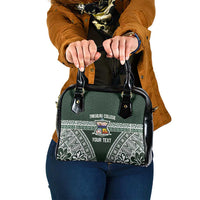 Personalised Tonga Takuilau College Shoulder Handbag 50th Anniversary Ngatu Kupesi - Polynesian Pride