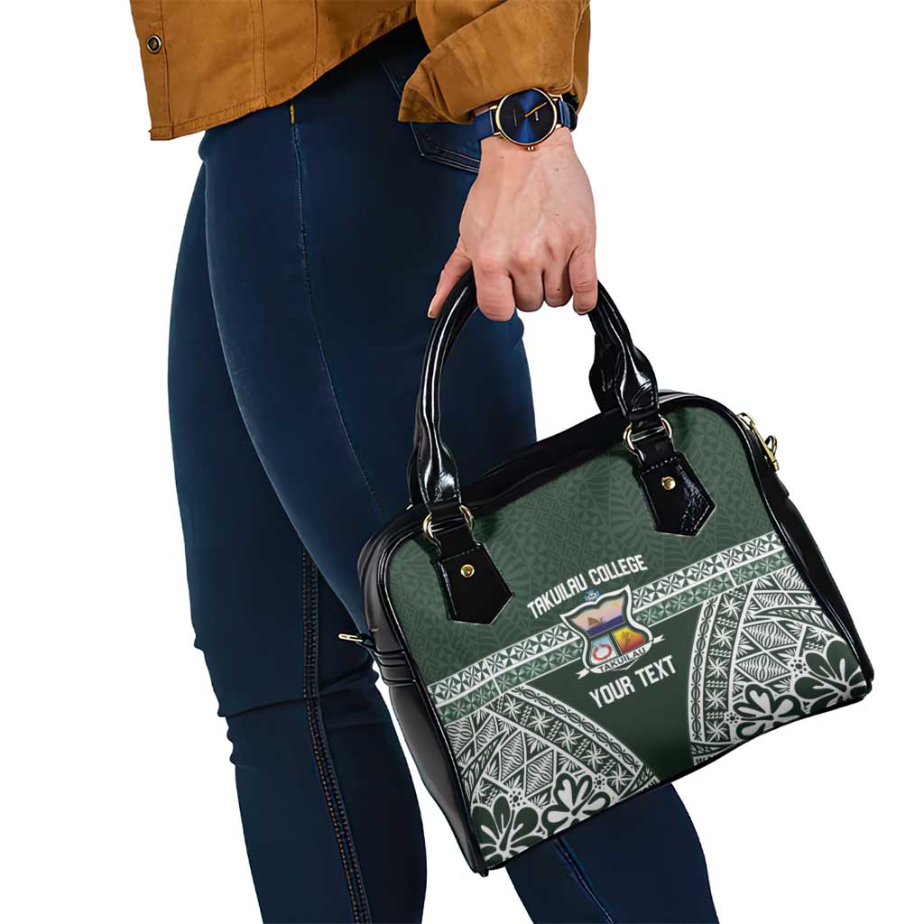 Personalised Tonga Takuilau College Shoulder Handbag 50th Anniversary Ngatu Kupesi - Polynesian Pride