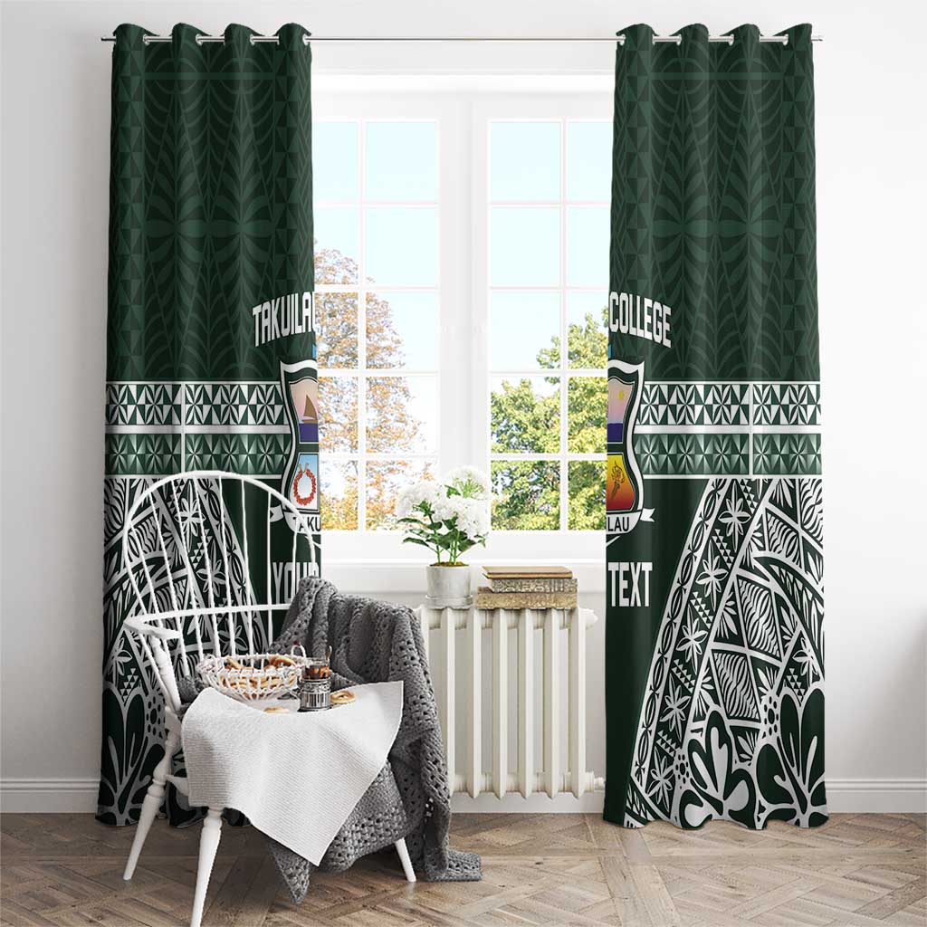 Personalised Tonga Takuilau College Window Curtain 50th Anniversary Ngatu Kupesi - Polynesian Pride