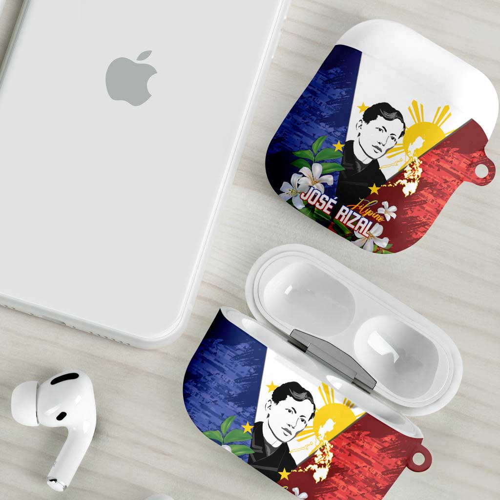Philippines Rizal Day AirPods Case Filipino Sampaguita Grunge Style - Polynesian Pride