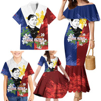 Philippines Rizal Day Family Matching Mermaid Dress and Hawaiian Shirt Filipino Sampaguita Grunge Style LT14 - Polynesian Pride