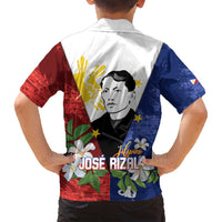 Philippines Rizal Day Family Matching Off Shoulder Short Dress and Hawaiian Shirt Filipino Sampaguita Grunge Style LT14 - Polynesian Pride