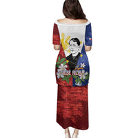Philippines Rizal Day Family Matching Puletasi and Hawaiian Shirt Filipino Sampaguita Grunge Style LT14 - Polynesian Pride